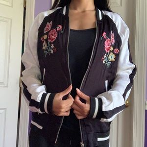 embroidered bomber jacket